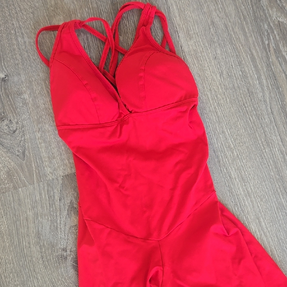 Red Lure Brazilian Compression Bodysuit Fitness Jumper